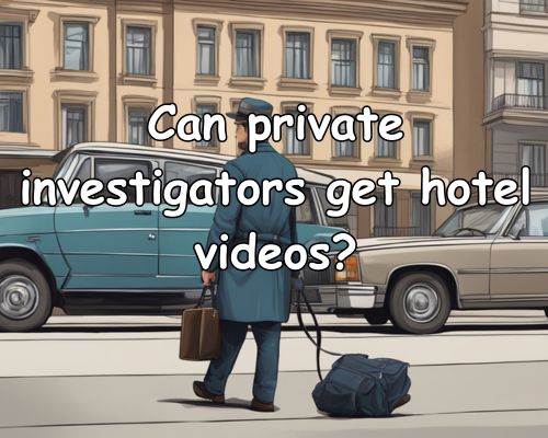 A private investigator retrieves hotel security footage