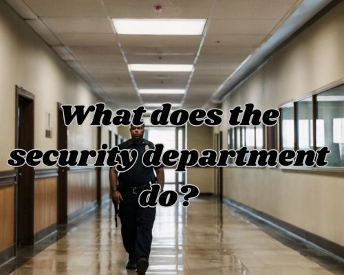 a security walking in the hallway
