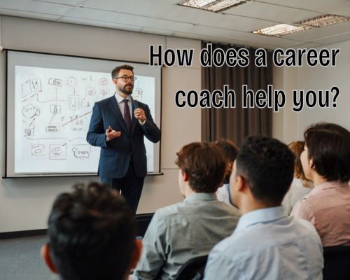 a career coach guiding professionals to their career