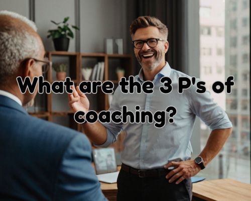 a coach happily conversing with his client in his office