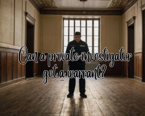 a police investigator in a hall