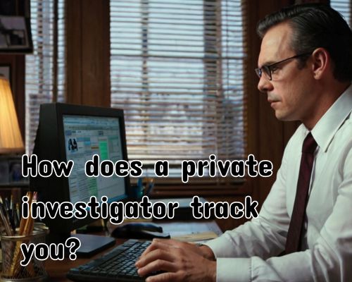 a private investigator doing a tracking work
