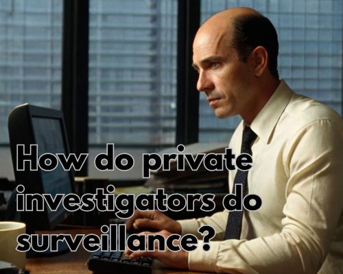 a private investigator doing some surveillance work