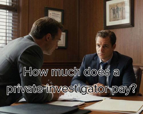 a private investigator and a client talking about payment