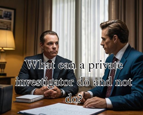 a private investigator having a serious discussion in his office